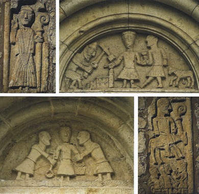 Stenrelieffer från Forshems  kyrka (1100-tal). Foto: Lennart Utgren