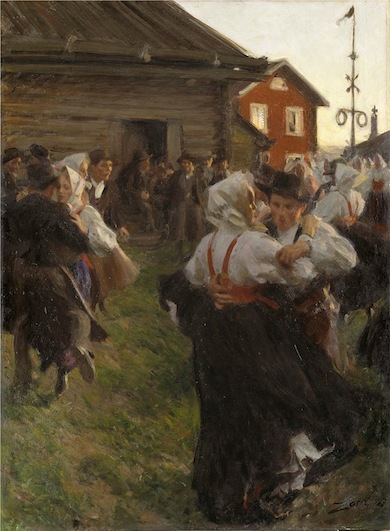 Midsommardans av Anders Zorn 1897 (Wikimedia)