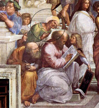 Averroës in Rafael painting