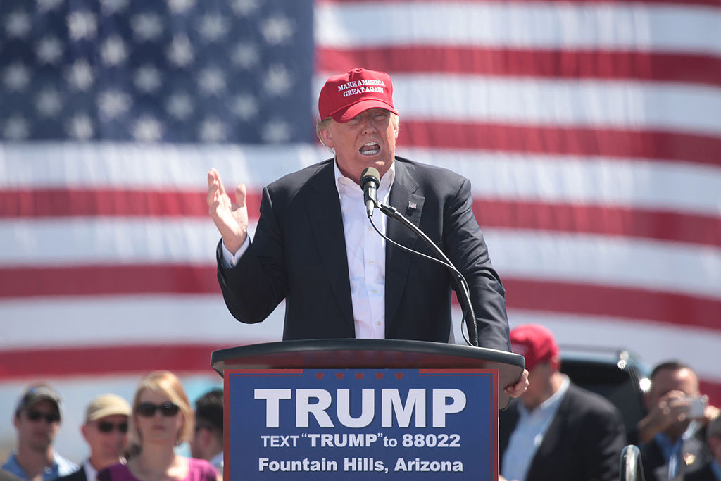 Donald Trump speaking at a rally in Fountain Hills, Arizona. File:Donald Trump by Gage Skidmore 5.jpg WIKIPedia https://commons.wikimedia.org/wiki/Donald_Trump#/media/File:Donald_Trump_by_Gage_Skidmore_5.jpg